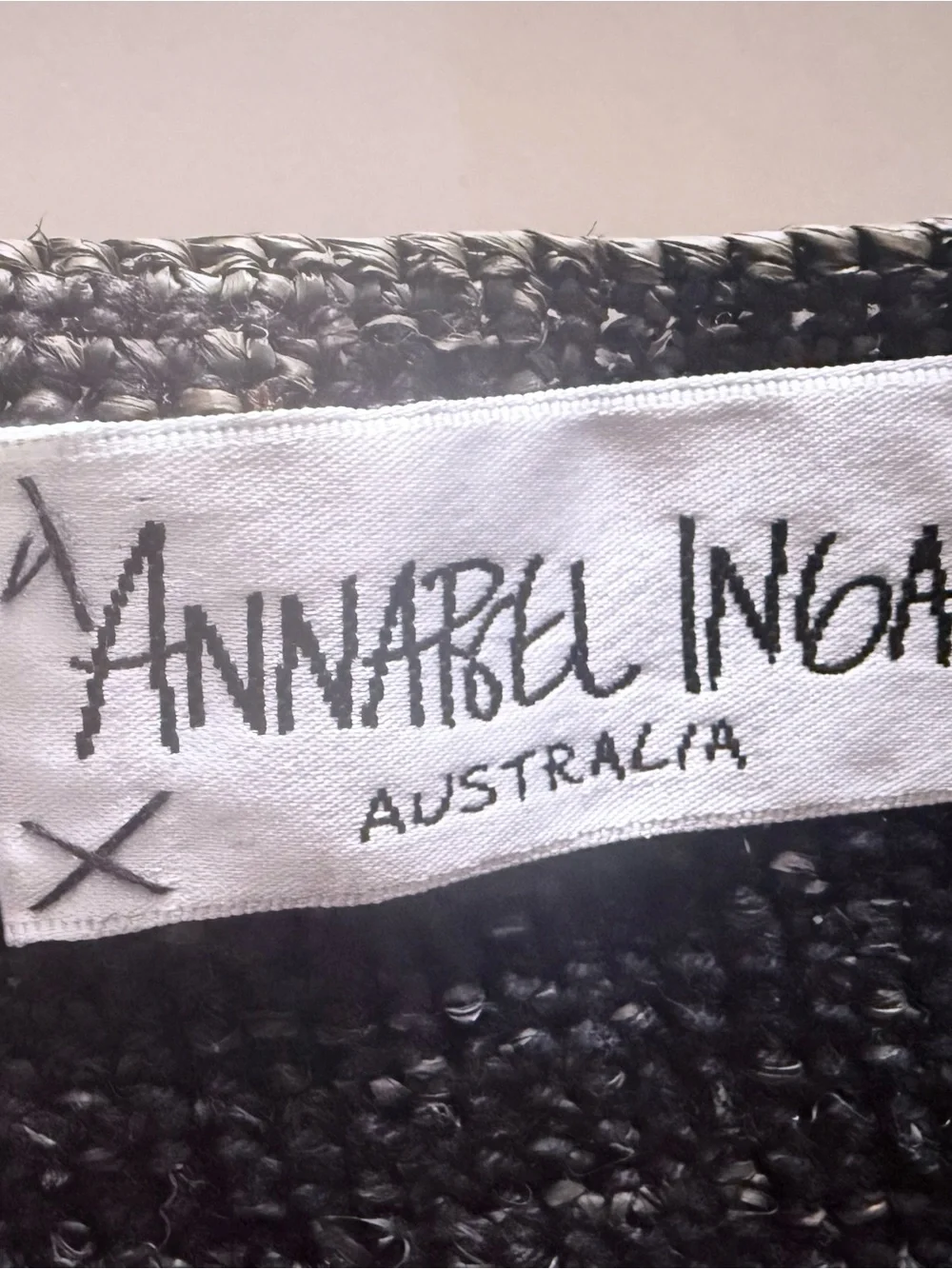 Annabel Ingall Black Tote with Pink, Peach & Cream Circles
